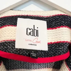 Cabi Cruise Blazer Size 6 Striped Double Breasted‎ Gold Button Old Money Yacht thumbnail 7