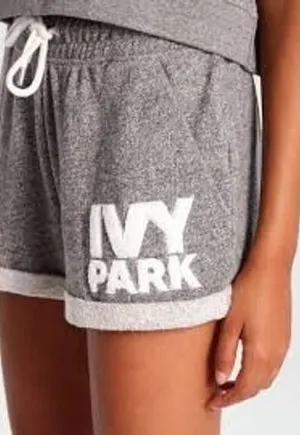 Ivy Park Shorts Women Small Grey Marl Logo Athletic Sweat Shorts Loungewear thumbnail 1