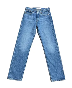 Levi's Straight Leg Blue Denim Jeans, Size 25x28 thumbnail 1