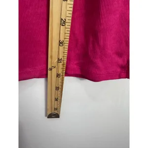 Back Beat Co One‎ Shoulder Dress Womens XS Pink Hemp Organic Cotton Ribbed Mini thumbnail 4