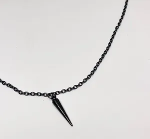Spike Gunmetal Necklace Punk Goth Egirl New thumbnail 7