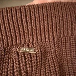 Guess Women's Burgundy Brown Turtleneck Sweater with Button Details Small thumbnail 4