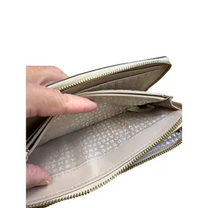 Kate Spade New York Womens Tan Leather Wallet With Zip Closure & Card Slots 8x4 thumbnail 8