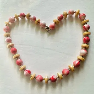 Orange and yellow Gunther beaded necklace thumbnail 4