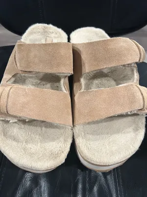 Reef Women's Plush Suede Double-Strap Slide Sandals - Beige thumbnail 3