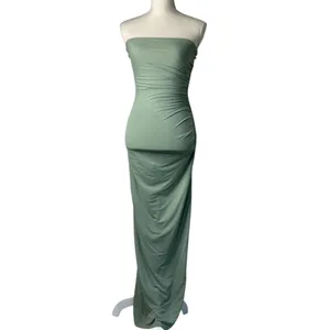 Nakedvice x REVOLVE The Evelyn Dress in Sage Small New Womens Maxi Tube Gown thumbnail 4