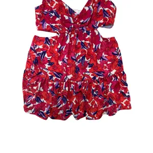 Lovers + Friends Pink‎ Floral Cutout Brandy Mini Dress Ruffle Size Large NWT thumbnail 6