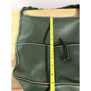 Plinio‎ Visona Italy Green Satchel Genuine Leather Oversized Handbag F thumbnail 12