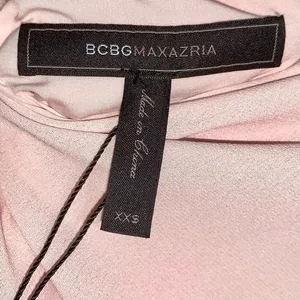 BCBGMaxazria Marlynn Sleeveless Sequin Trim Chiffon Maxi Dress Dusty Pink XXS thumbnail 7