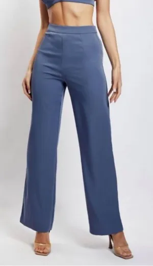 ✨Meshki Saskia Straight Leg Steel Blue Sz Large Trousers✨ thumbnail 1