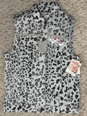 Leopard sleeveless vest thumbnail 1