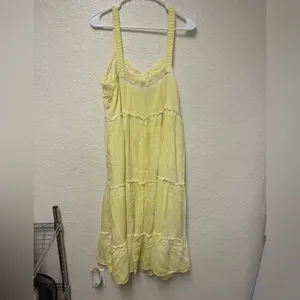 SATURDAY SUNDAY by Anthropologie Yellow Sleeveless Maxi Dress Size XL thumbnail 4