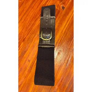 Vintage Style Brown Elastic Cinch Belt Wide Faux Leather Buckle Plus Size 18/20 thumbnail 7