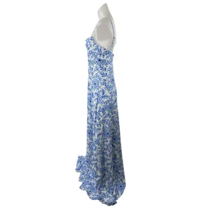 NEW Smith & Quinn Blue White Floral Sleeveless Cami Camisole Maxi A-Line Dress S thumbnail 3