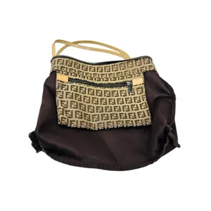 FENDI Zucca Tote‎ Bag Brown Beige Canvas Leather Read Pre-owned thumbnail 4
