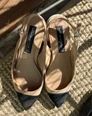 Steven by Steve Madden Beige Pointed Toe Slingback Flats Size 6 GUC thumbnail 1