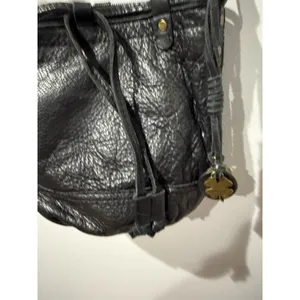 Lucky Brand Black Leather Crossbody Bag Purse Adjustable Strap‎ Charm W thumbnail 2