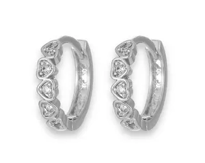 Small silver hoop earrings for women thumbnail 1