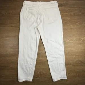 Hollister Ultra High Rise Mom Jeans Women's 13R White Crop Ankle Stretch Coastal thumbnail 10