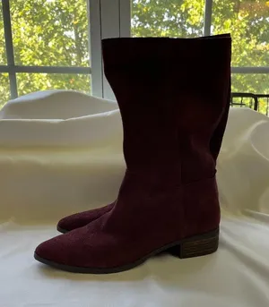 Lucky Brand Lefara Suede Mid Calf Riding Boots thumbnail 1