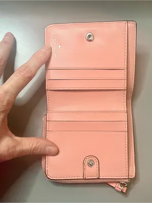 Kate Spade New York Pink Leather Small Bifold Zip Wallet GUC thumbnail 2