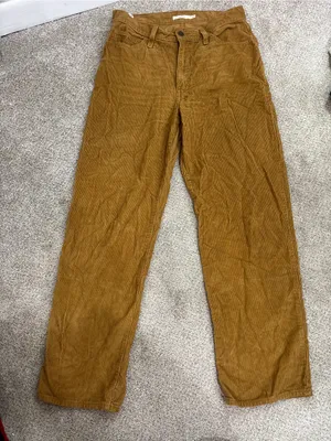 Levi's ‘94 Baggy Corduroy Pants Women's Size 28 Brown Cotton High Rise Straight thumbnail 1