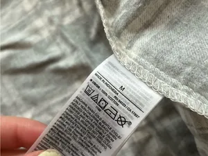 Gap flannel gray white cotton pajama top button down long sleeve medium thumbnail 4