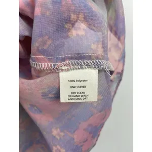 Show Me‎ Your Mumu Chiquita Multicolor Watercolor Sheer Flowy Off Shoulder Top M thumbnail 3