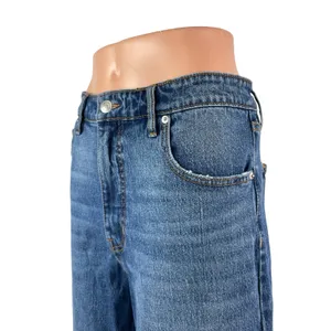 Free Assembly Women's Blue High Rise Wide Leg Baggy Palazzo Denim Jeans Size 35 thumbnail 2
