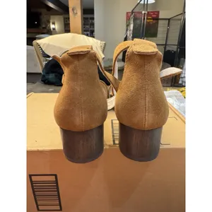 Splendid Heeled Sandal Tan‎ Suede Leather Size 8 Ankle Strap thumbnail 6
