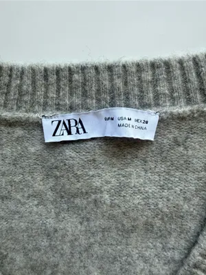 Zara Cropped Gray Cardigan size Medium thumbnail 5