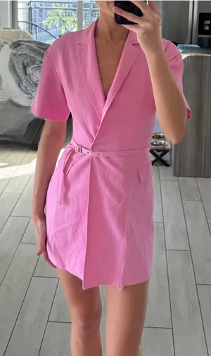 Zara Pink Blazer Dress thumbnail 1