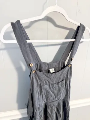 Anrabess loose fit adjustable overalls Green thumbnail 5