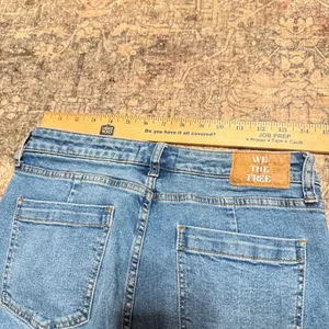 We The Free Free People Curvy High Rise Vintage Straight Jeans Cropped Blue 29 thumbnail 4