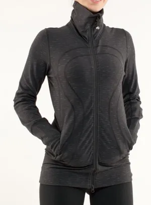 Lululemon Jacket Size 8 High collar, thumbholes, and signature logo thumbnail 1
