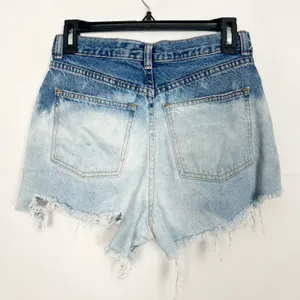 Abercrombie & Fitch Y2K Vtg Dip Dye High Rise Cut Off Denim Shorts 8 Distressed thumbnail 3