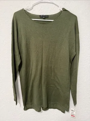 NWT INC Olive Green Women’s Sweater - Small thumbnail 1