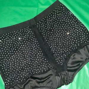 Rhinestone Mesh Shorts Sz Medium thumbnail 2