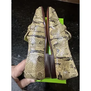 Sam Edelman Lucca Loafers Tan snake Print leather print Size 7 Equestrian thumbnail 7