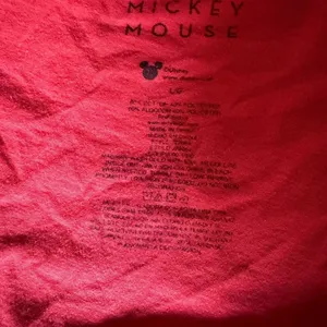 Disney Mickey Mouse Red Crop Top Graphic T-Shirt Women’s Large Retro Tee thumbnail 5