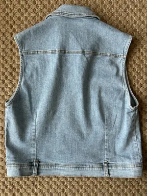 Anniewear Denim Button Down Jean Vest Blue Size M thumbnail 3