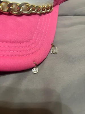 Pink Trucker hat with “M” initial thumbnail 2
