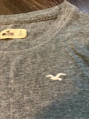 VTG Y2K Hollister Long Sleeve Gray Top BELLA SWAN Prep Sm DEADSTOCK thumbnail 2