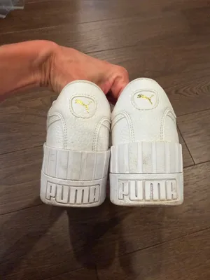 Puma Women’s White Cali Wedge Women's Wedge Sneakers Size 8 - C72-001 thumbnail 3
