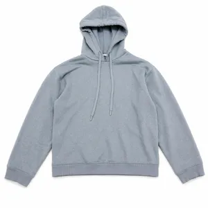 Zara Womens Textured Knit Hoodie Blue Gray Long Sleeve Cotton‎ Blend Pullover M thumbnail 1