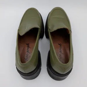 Free‎ People Alohas Trailblazer Green Chunky Lug Platform Loafer 37.5 Women's 7 thumbnail 6