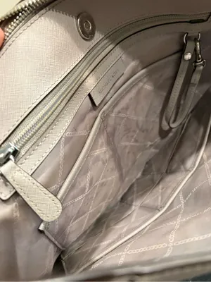 Michael Kors Ciara Large East West‎ Top Zip Saffiano Leather Tote Bag in Grey thumbnail 9