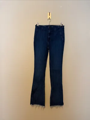 Free People We The Free Level Up‎ High Rise Slit Slim Flare Jeans Size 30 thumbnail 4