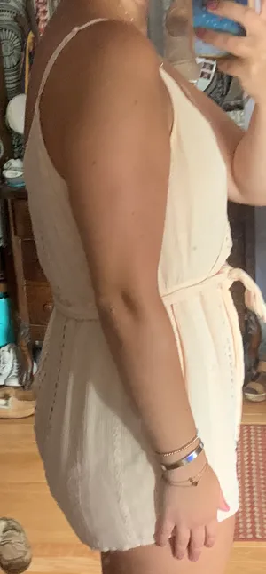 American Eagle Baby Pink Lace Romper thumbnail 4