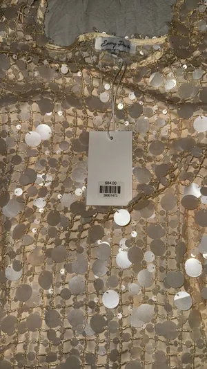 Knit sequin Dres Cream Gold thumbnail 4